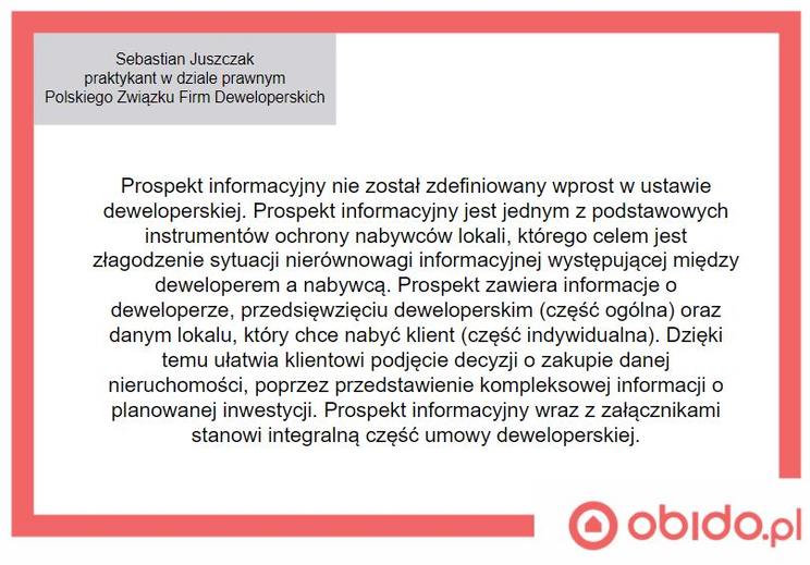 Wypowiedź eksperta ds. prawnych – prospekt informacyjny jako integralna część umowy deweloperskiej