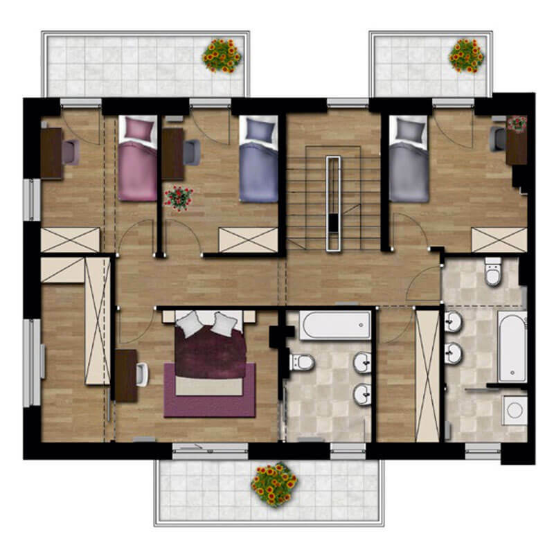 Stelmachów Park Domy, segment lewy, piętro