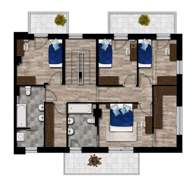 Stelmachów Park Domy, segment prawy, piętro